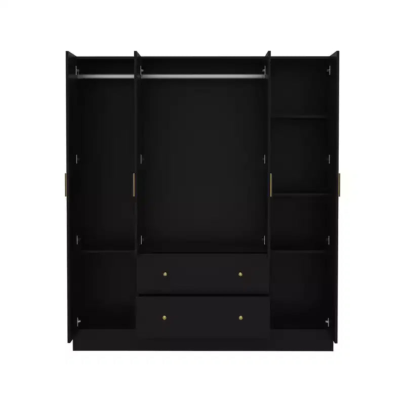 Famapy Armoire Moderne avec Miroir Rangement de Penderie: Barres Robustes, Tiroirs Coulissants Pratique et Élégante