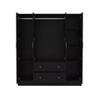 Famapy Armoire Moderne avec Miroir Rangement de Penderie: Barres Robustes, Tiroirs Coulissants Pratique et Élégante
