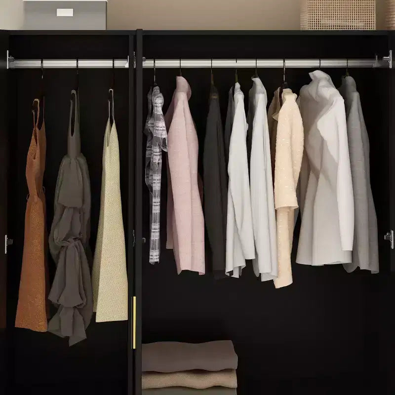 Famapy Armoire Moderne avec Miroir Rangement de Penderie: Barres Robustes, Tiroirs Coulissants Pratique et Élégante
