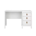 Tvilum, Madrid Home Office Writing Desk with 3 Storage Drawers, White