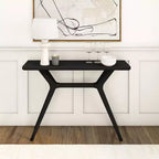 Console Plank+Beam Verso, Table de canapé moderne en bois massif de 46 pouces, Table d'entrée étroite pour couloir, Derrière le canapé, Salon