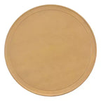 Table Basse Ronde en Bois d'Hévéa à 2 Niveaux de 79,5 cm de Large avec Base en Rotin et Rangement 4B - ModernLuxe