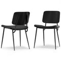 WyndenHall Set of 2 Renata Faux Leather Dining Chairs