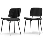 WyndenHall Set of 2 Renata Faux Leather Dining Chairs