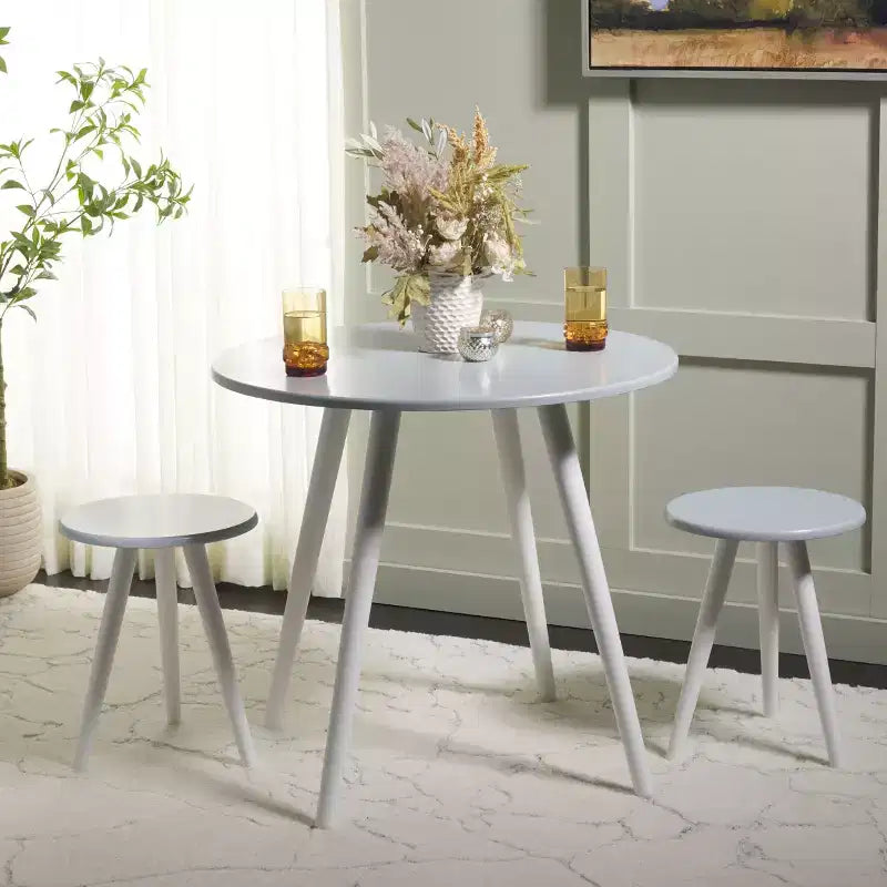 Ensemble de salle à manger 3 pièces Whitman - DNS1400A - Gris clair/Blanc - Safavieh