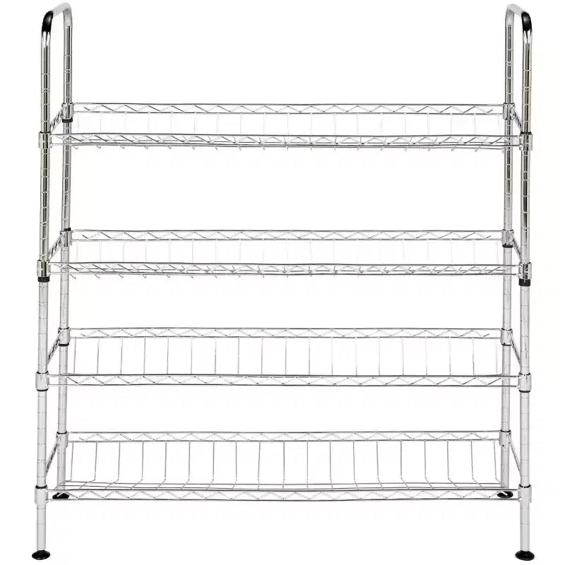 Lidia Adjustable Shoe Rack - HAC1007 - Chrome - Safavieh