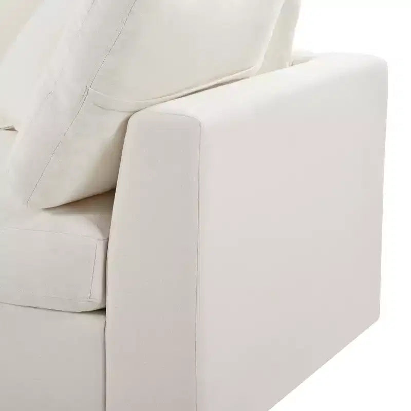 Canapé d'angle modulable 128,2W, ensemble canapé convertible en U avec poufs amovibles 4S - ModernLuxe