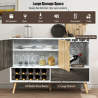Buffet Bahut Mid-Century Armoire de Rangement en Bois - 47.5 x 15.5 x 34 (L x l x H)