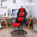 FDW Chaise de bureau gamer, Chaise de bureau ergonomique avec massage, Fauteuil de bureau en cuir PU avec support lombaire, appui-tête et accoudoirs