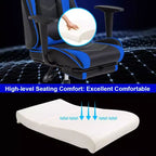 FDW Chaise de Bureau Gaming Fauteuil de Bureau Chaise de Direction Ergonomique en Cuir PU à Dossier Haut avec Support Lombaire et Repose-Pieds