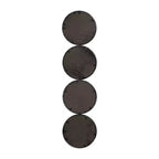 Miroir mural moderne, miroir d'appoint avec panneaux de verre ronds, cadre en bois et métal, décoration de maison et de bureau pour salon et chambre à coucher, 48 Noir