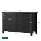 Meuble d'appoint moderne en bois massif noir avec poignée coquille rétro