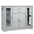 Buffet vaisselier en bois avec portes vitrées – 42 po L x 11,5 po l x 32 po H