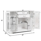 Buffet vaisselier en bois avec portes vitrées – 42 po L x 11,5 po l x 32 po H