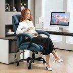 Fauteuil de bureau exécutif Vinsetto dossier haut, grande taille et robuste 220 kg avec siège large, chaise de bureau d'ordinateur en tissu de lin avec roulettes pivotantes