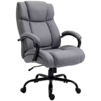 Fauteuil de bureau exécutif Vinsetto dossier haut, grande taille et robuste 220 kg avec siège large, chaise de bureau d'ordinateur en tissu de lin avec roulettes pivotantes