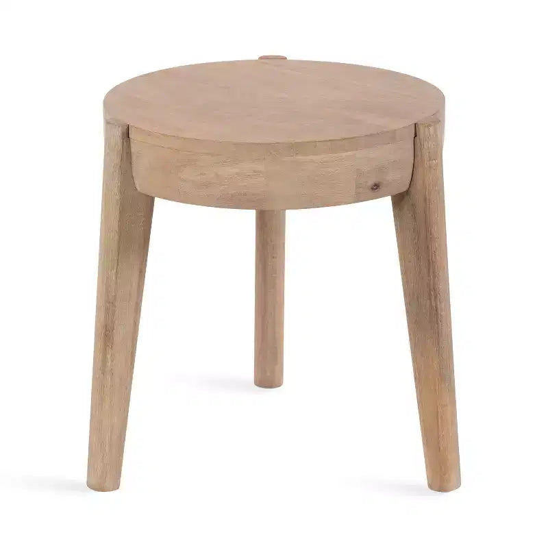 Kate and Laurel Vola Wood Side Table, 17x17x18, Natural