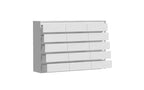 Commode multifonctionnelle blanche Famapy avec 15 tiroirs de rangement Commode horizontale