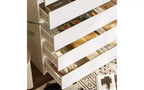 Commode multifonctionnelle blanche Famapy avec 15 tiroirs de rangement Commode horizontale