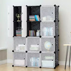 Organisateur de rangement 12 cubes, penderie portable avec design DIY configurable