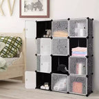 Organisateur de rangement 12 cubes, penderie portable avec design DIY configurable