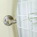 Miroir de courtoisie ovale à cadre métallique pivotant TEHOME Aura à fixer au mur pour salle de bain