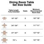 Table à manger ronde Dovelina noire, en bois artificiel, personnalisée avec un piètement design