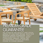 Chaise de salle à manger intérieure/extérieure Nordic Teak naturelle – Beige