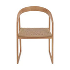 Chaise de salle à manger intérieure/extérieure Nordic Teak naturelle – Beige