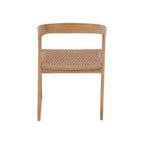 Chaise de salle à manger intérieure/extérieure Nordic Teak naturelle – Beige