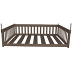 Lit de repos suspendu Pine Twin Mission avec chaîne