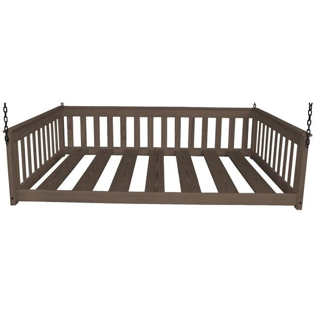 Lit de repos suspendu Pine Twin Mission avec chaîne
