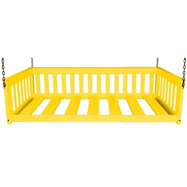 Lit de repos suspendu Pine Twin Mission avec chaîne