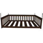 Lit de repos suspendu Pine Twin Mission avec chaîne