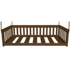 Lit de repos suspendu Pine Twin Mission avec chaîne