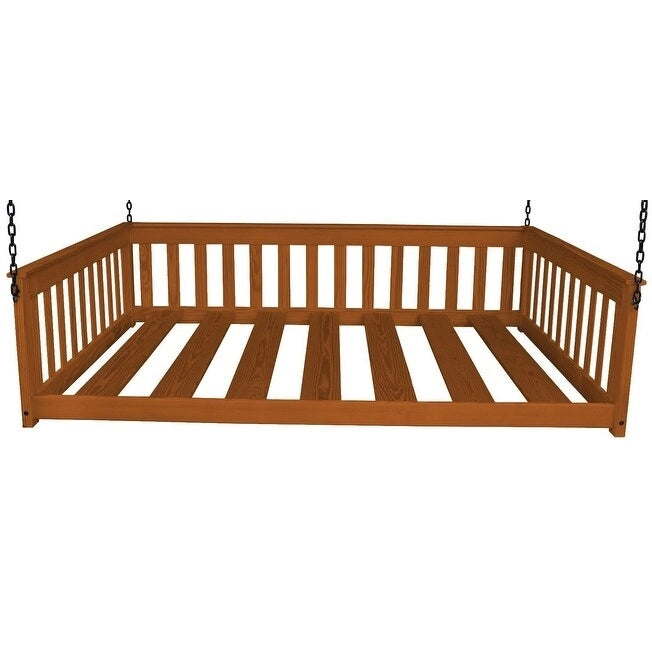 Lit de repos suspendu Pine Twin Mission avec chaîne
