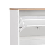 Meuble de rangement pour chaussures minimaliste avec plateau à finition grain de bois