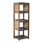 Evideco Articles de maison français Linge de bain Rangement Étagère sur pied Éléments en acacia - Bois gris