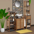 Evideco Articles de maison français Linge de bain Rangement Étagère sur pied Éléments en acacia - Bois gris