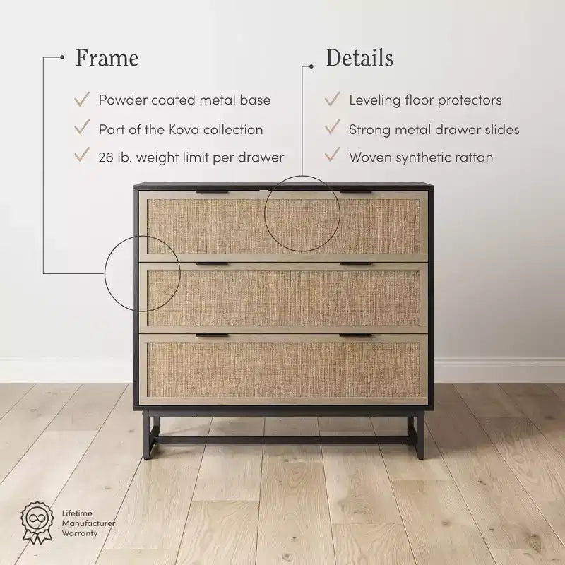 Commode en rotin Kova Nathan James