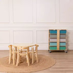Tour de rangement mobile à 20 compartiments ECR4Kids et 20 bacs de rangement, 5x4, Meubles pour enfants