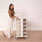 Tour de rangement mobile à 20 compartiments ECR4Kids et 20 bacs de rangement, 5x4, Meubles pour enfants