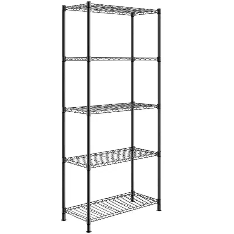 Étagère de rangement métallique robuste à 5 niveaux, réglable pour garage, capacité de 907 kg avec pieds de mise à niveau
