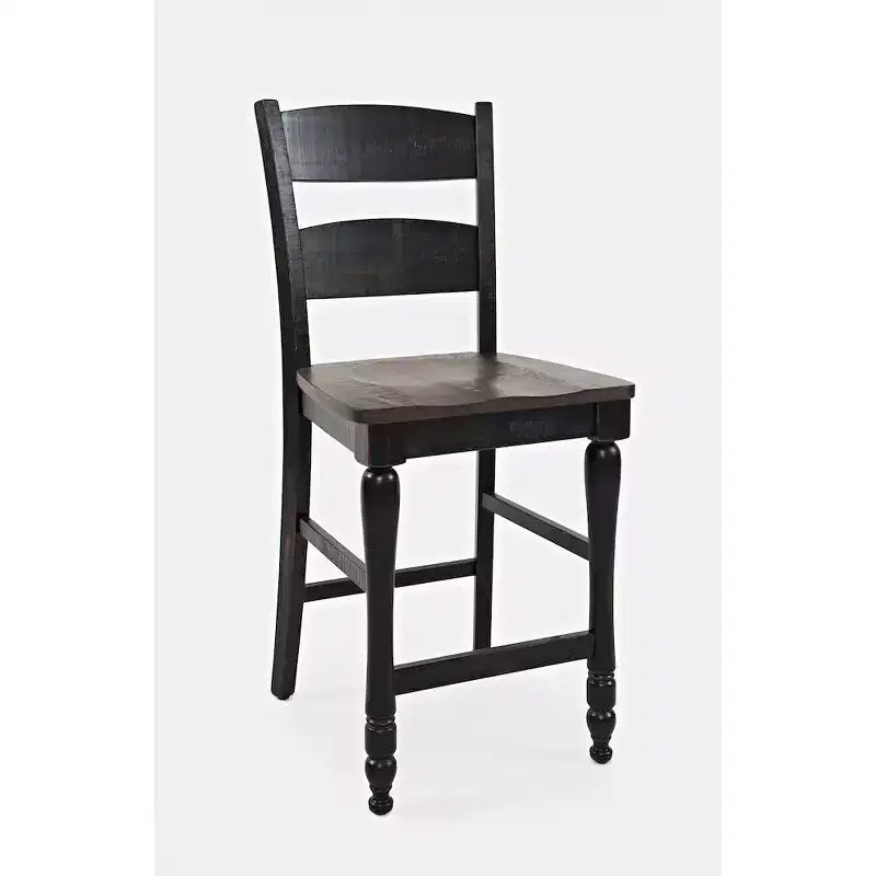 Jofran, tabouret de comptoir à dossier échelle (lot de 2), noir