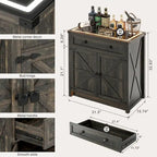 Buffet de 31,5 de large avec lumière LED - S/O