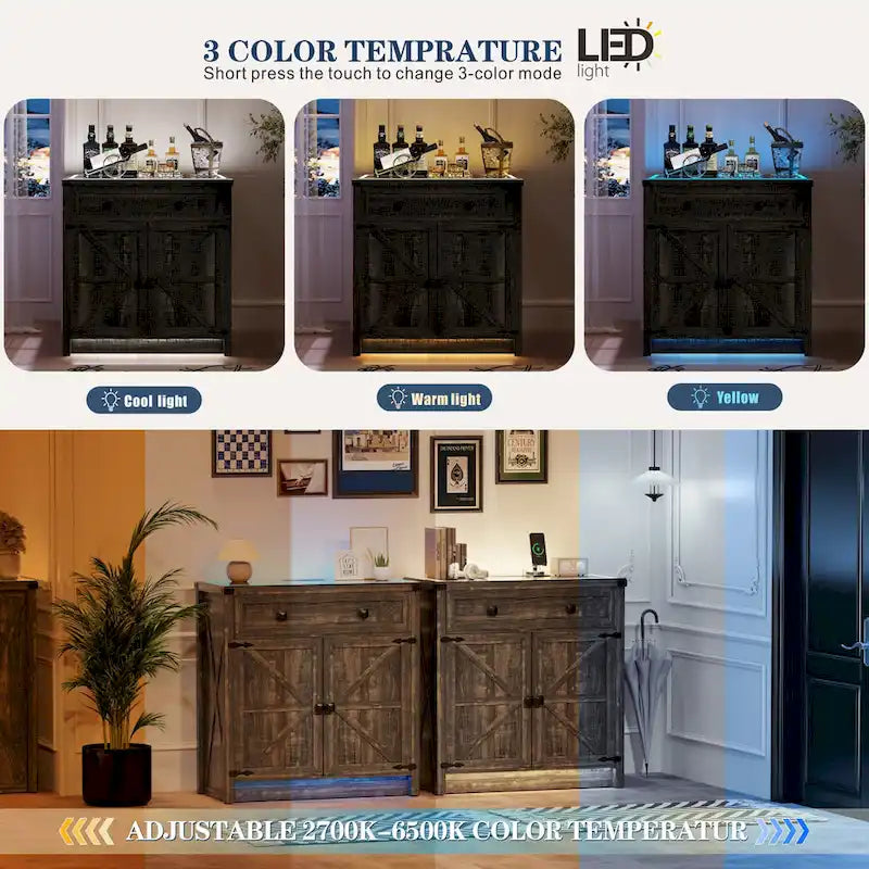 Buffet de 31,5 de large avec lumière LED - S/O