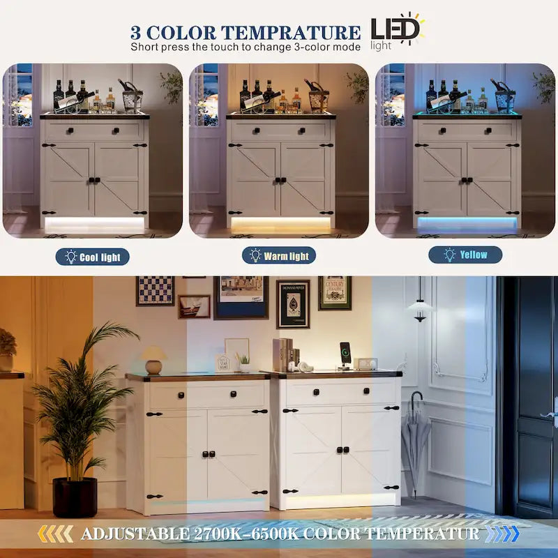 Buffet de 31,5 de large avec lumière LED - S/O