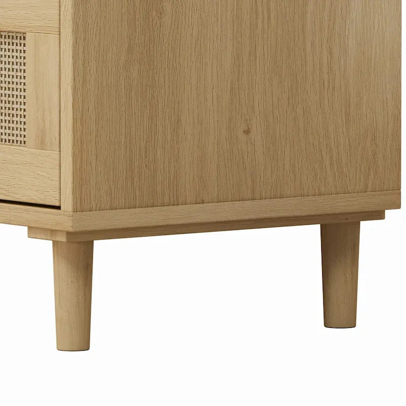 Meuble de rangement 3 tiroirs en rotin - N/A