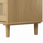 Meuble de rangement 3 tiroirs en rotin - N/A