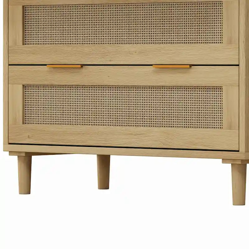 Meuble de rangement 3 tiroirs en rotin - N/A